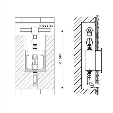 Auto urinal valve installation step1