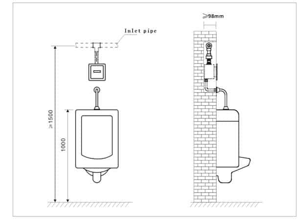 Auto urinal valve installation step3