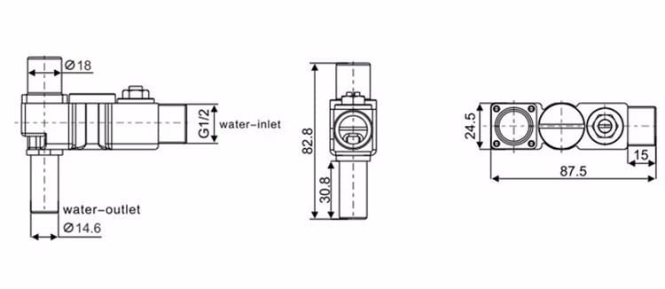6V Brass Solenoid Valve For Automatic Toilet Flusher KEG-F31 sizes