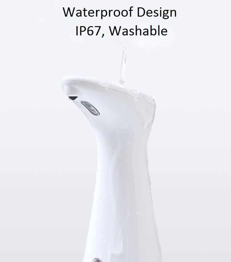 waterproof 200ml white automatic soap dispenser